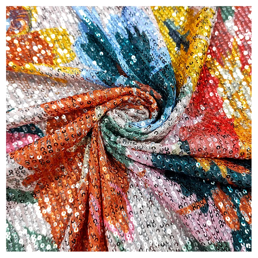 Custom sequin texture close up