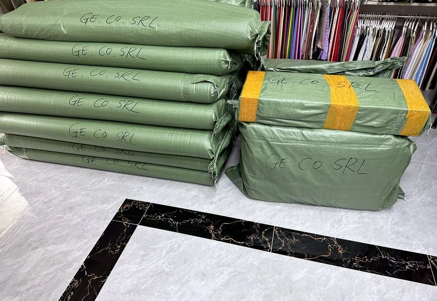Fabric rolls packed for wholesale shipment