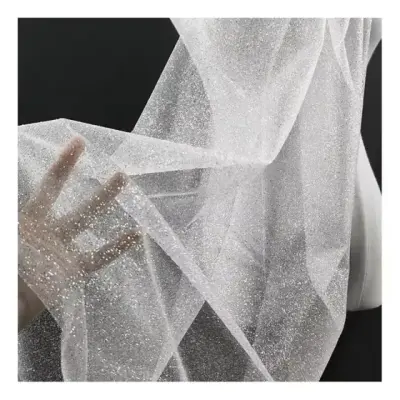 SGT001 glitter mesh tulle fabric