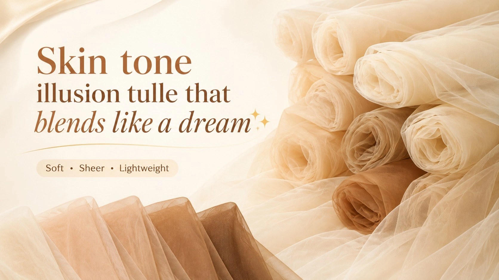 Skin tone illusion tulle that blends like a dream, ZP-7 Nylon Illusion Tulle