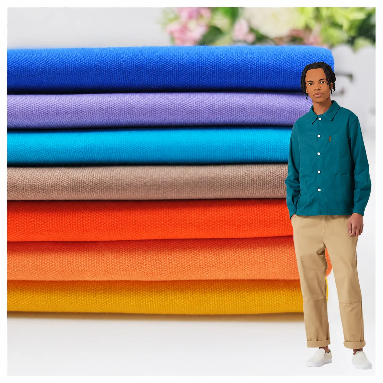A746 7.5oz 21*21 fine cotton canvas fabric