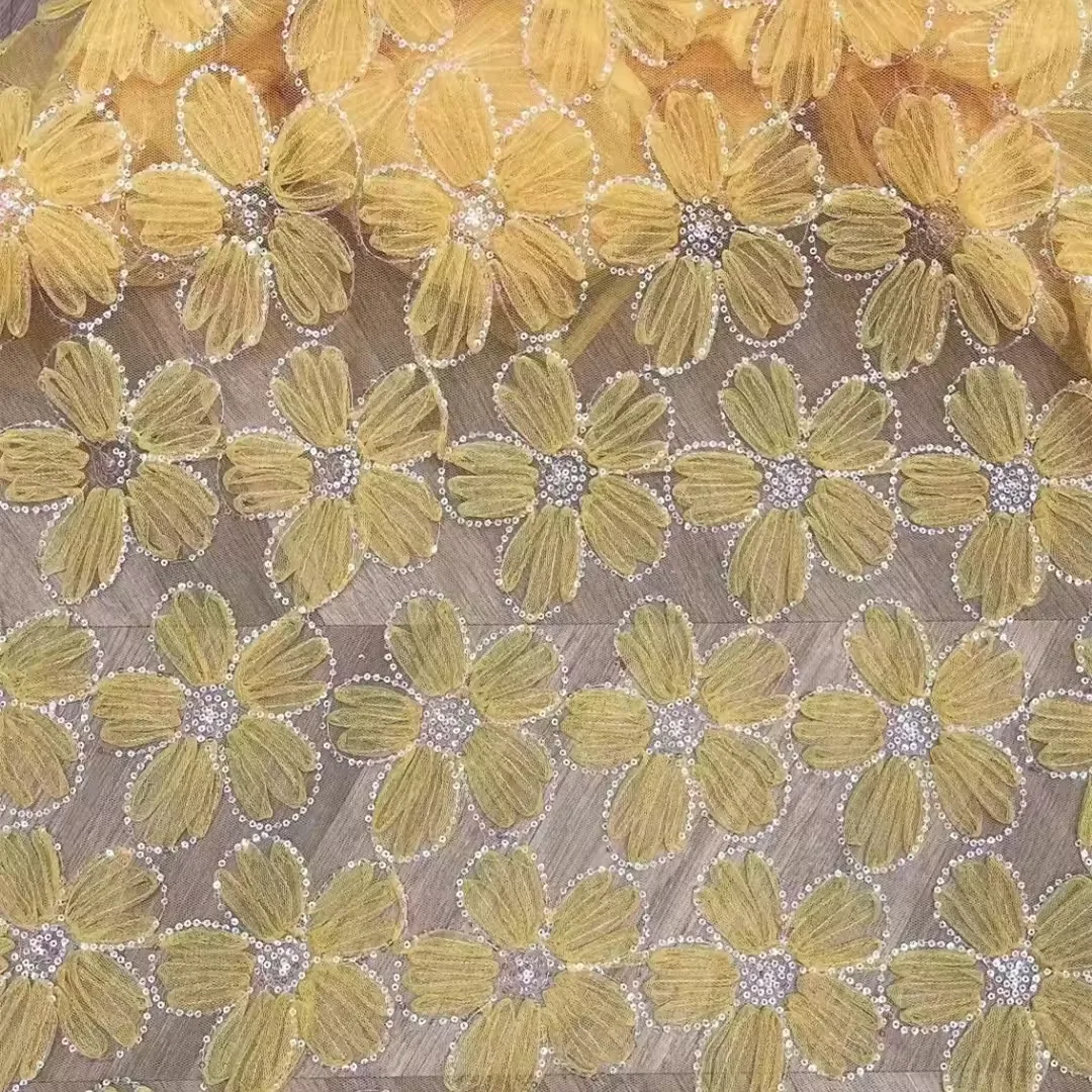 DX54-1 sequin tulle mesh fabric dress reference