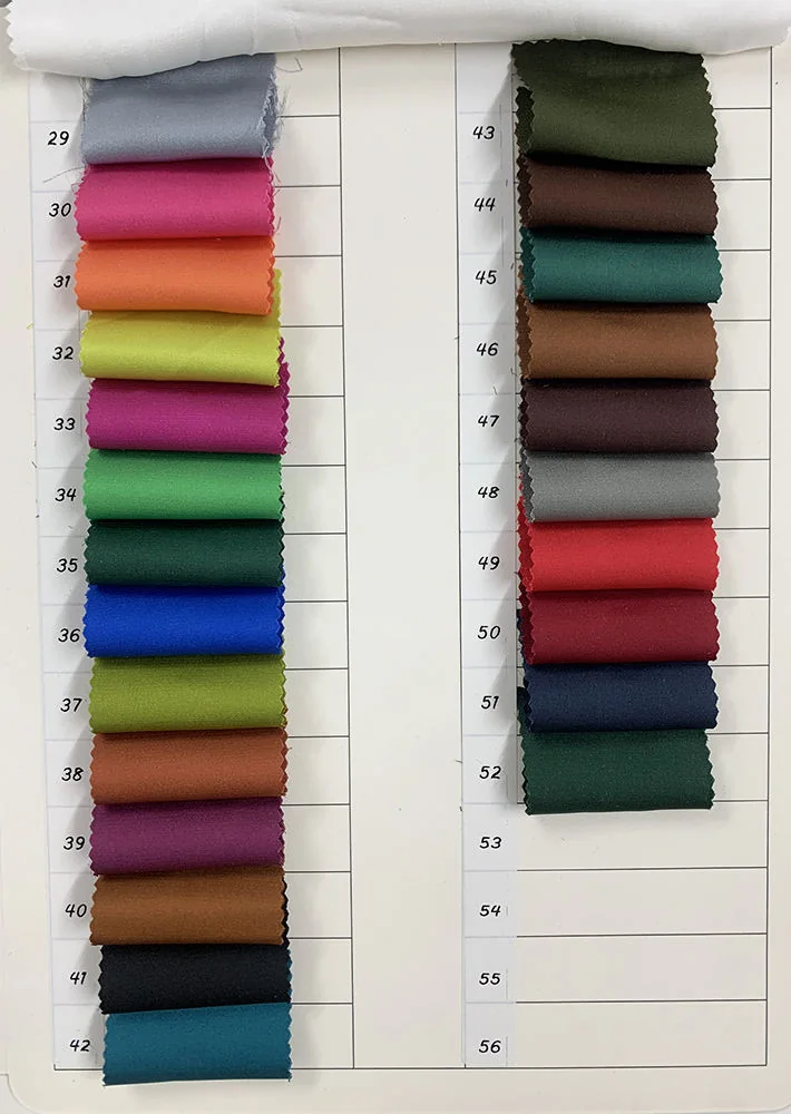 YX1060-02 stretch satin color card