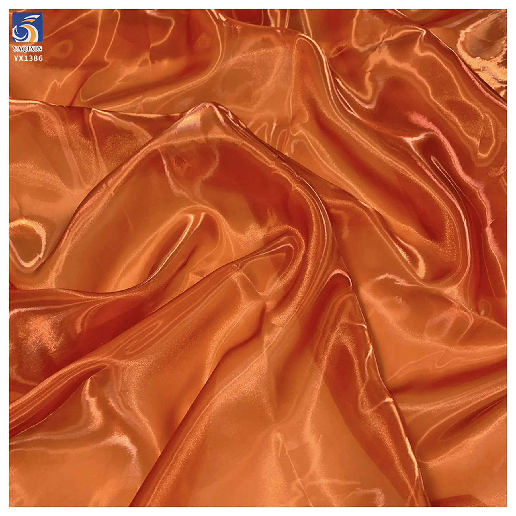 YX1386-1 50gsm liquid organza fabric texture detail
