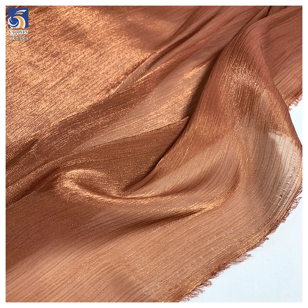 YX1389 50gsm crepe organza fabric texture detail