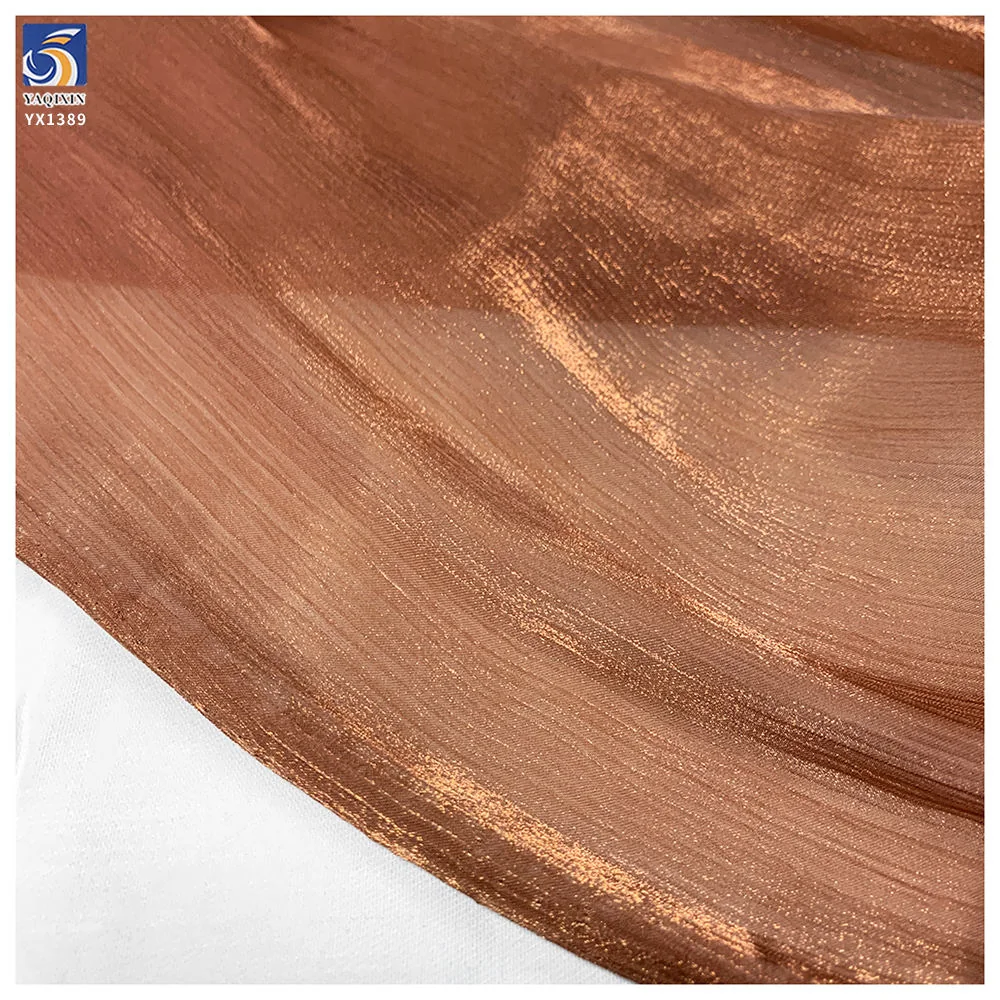 YX1389 Crepe Organza Fabric fold detail