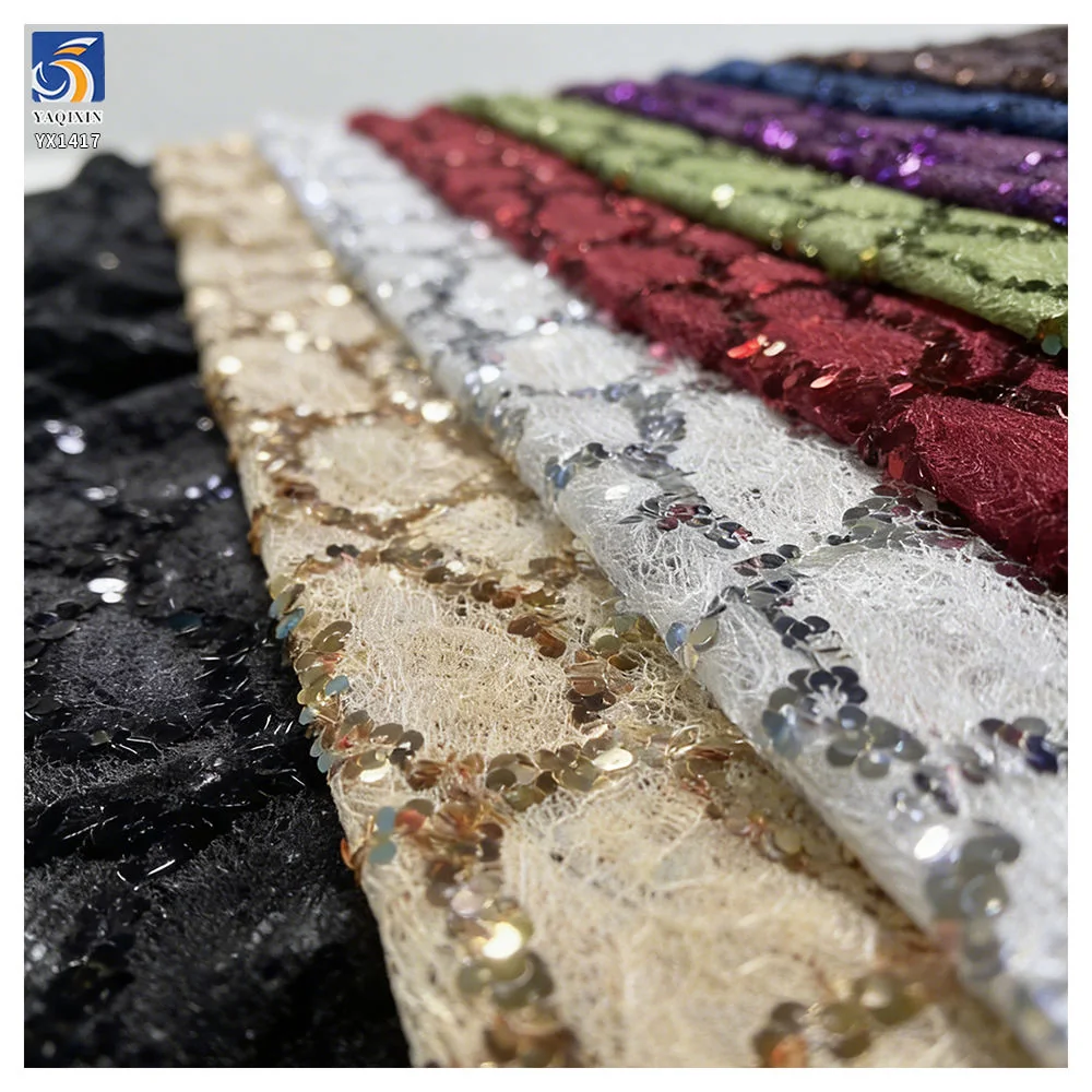 YX1417 sequin lace mesh video thumbnail