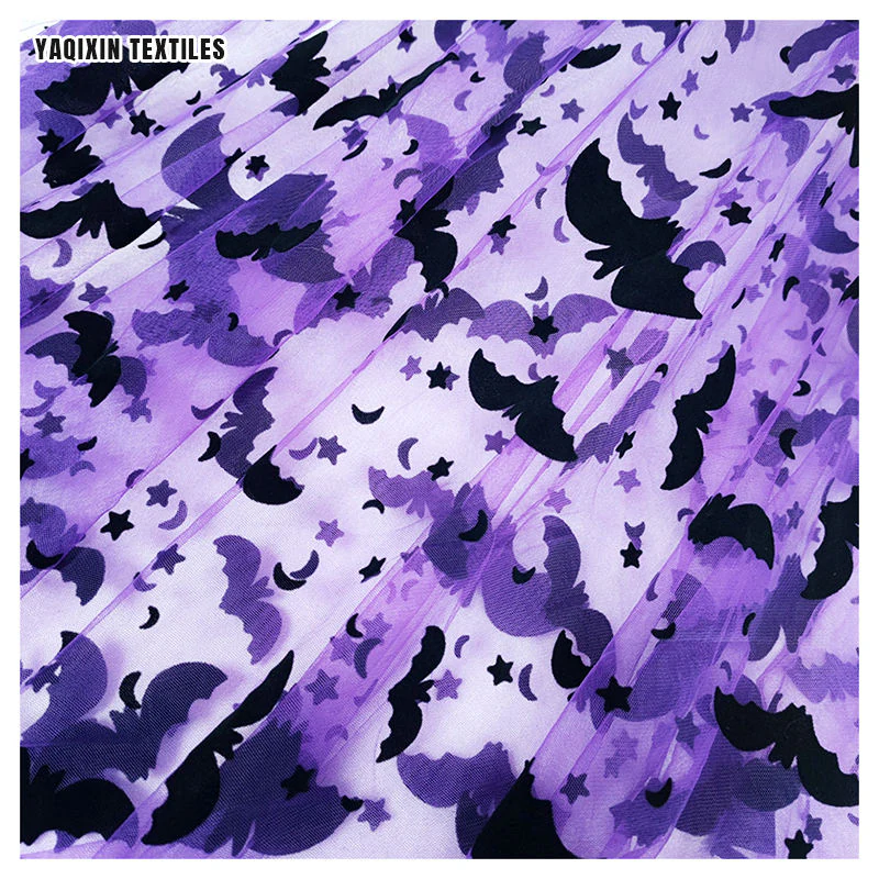 Black flocked bat motif thumbnail