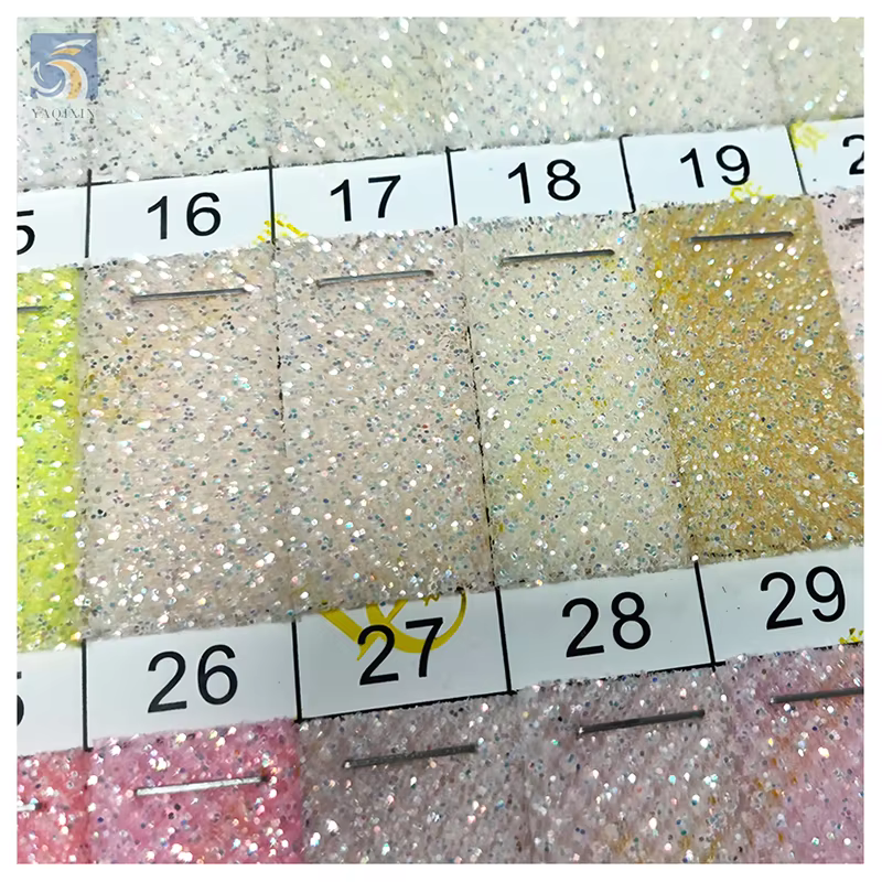 YX2322 glitter tulle mesh closeup 2