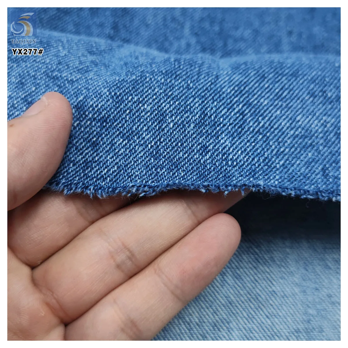 YX277 denim fabric texture close up thumbnail