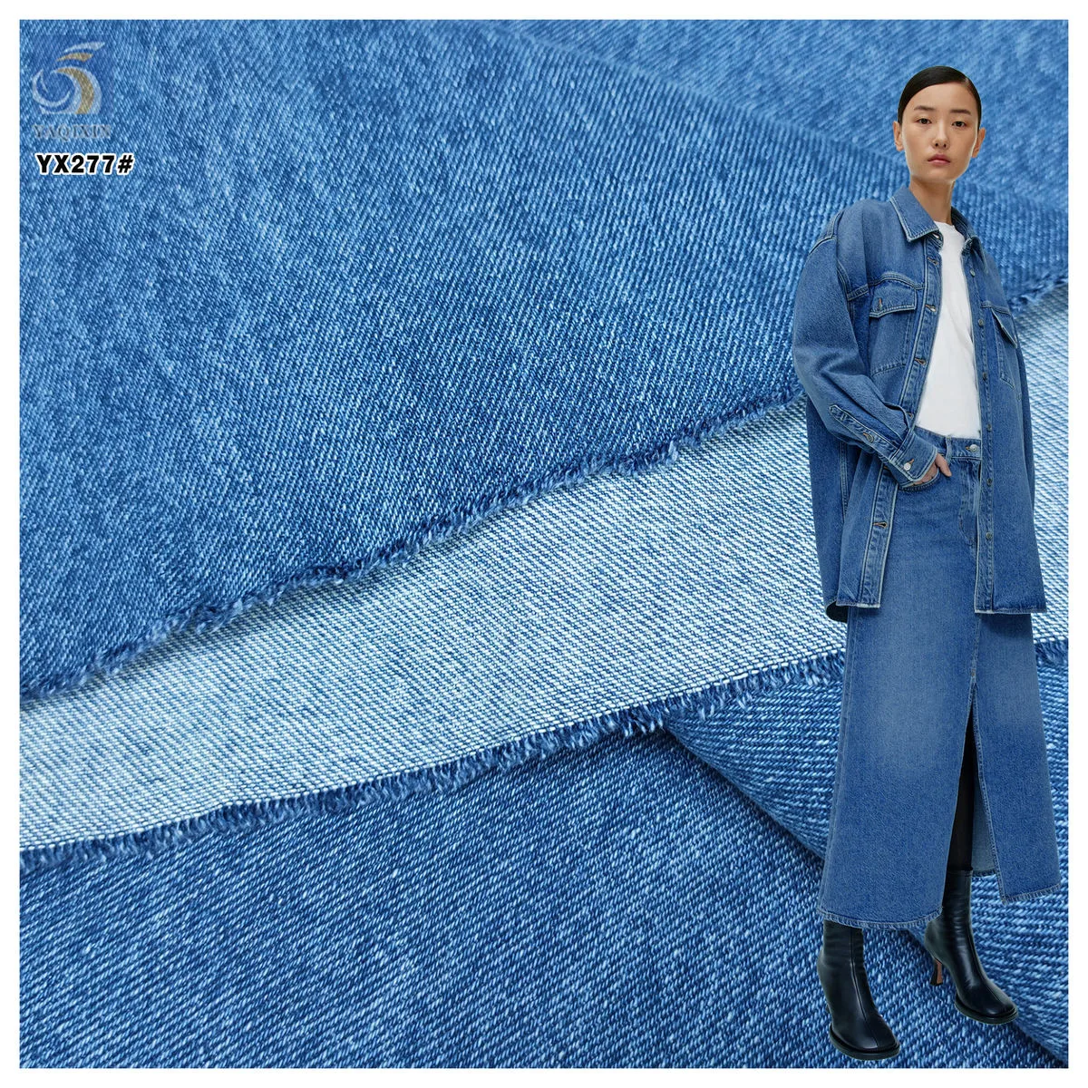 YX277 460gsm cotton denim fabric for wholesale apparel sourcing
