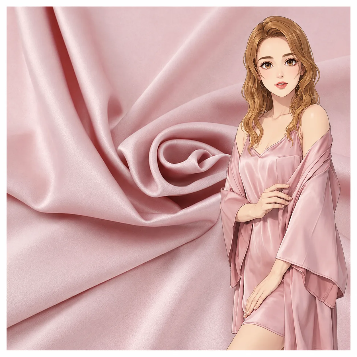 YX30 stretch satin sleepwear thumbnail