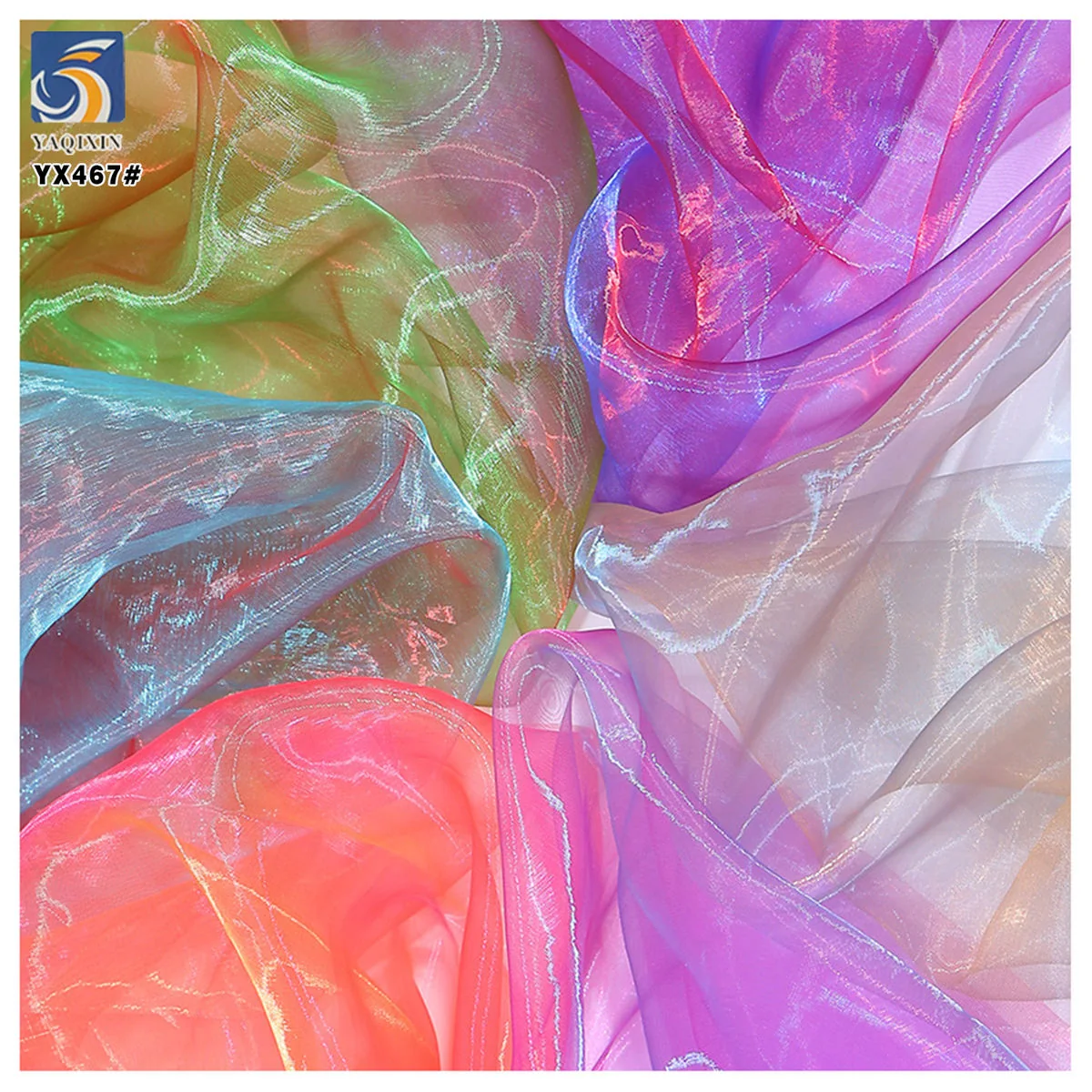 YX467 shimmer organza fabric