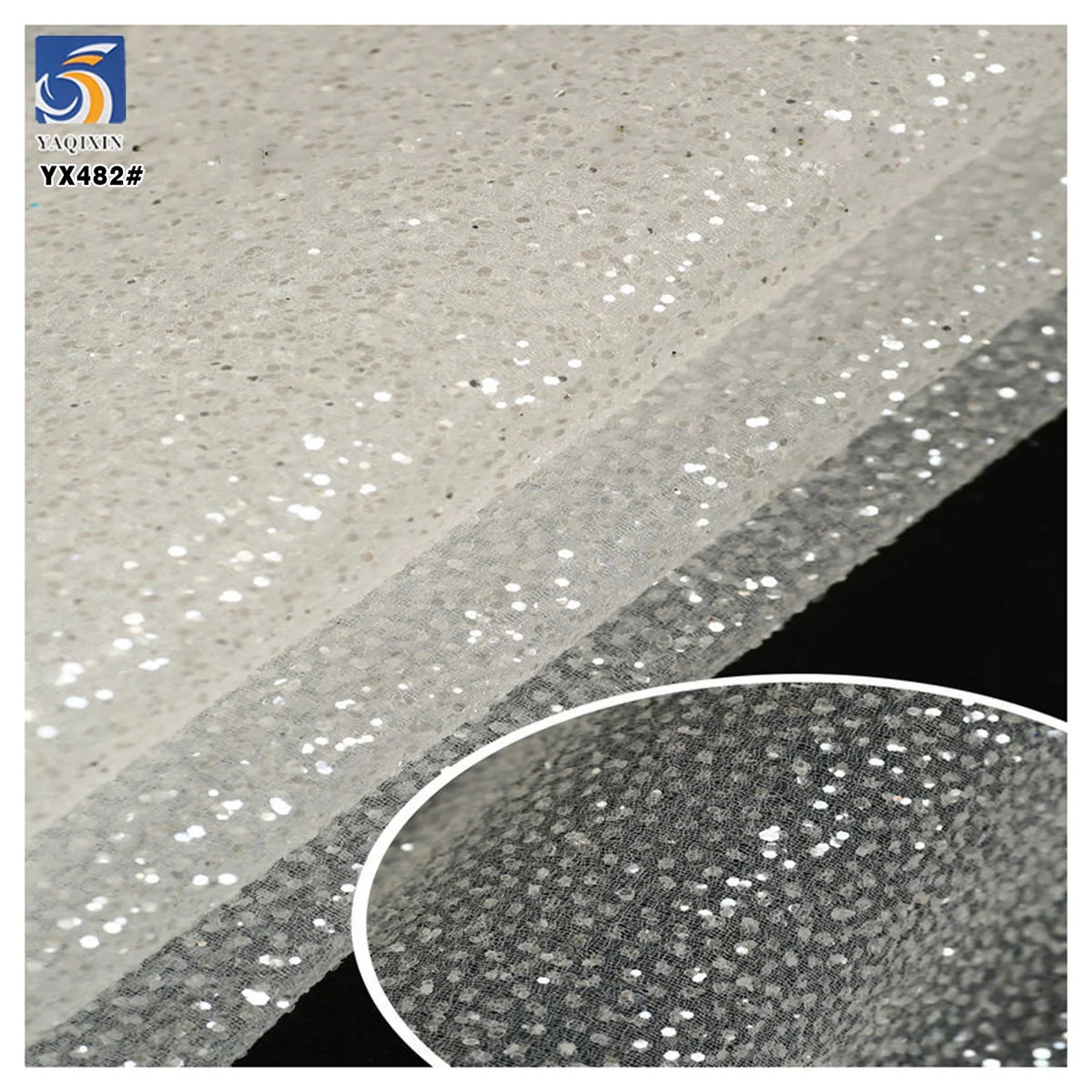 YX482 sparkle dust glitter mesh surface