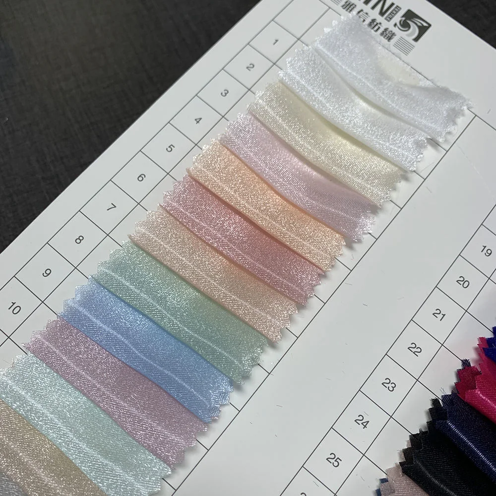 YX581-2 liquid organza fabric multicolor wholesale color card