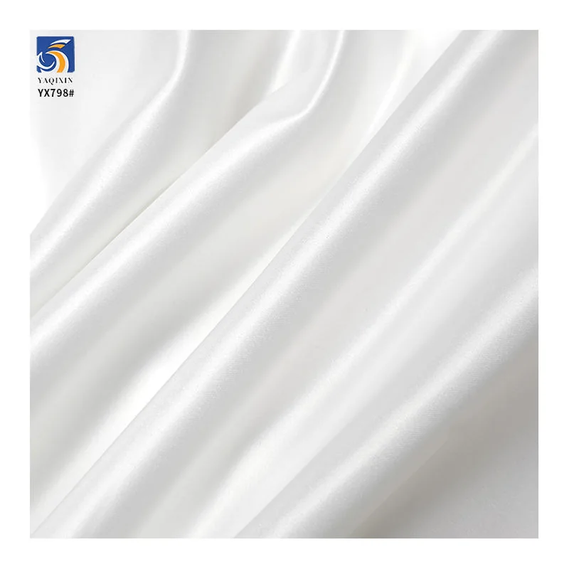Drape reference of 160gsm white matte satin fabric for flowing bridal gowns and formal dresses