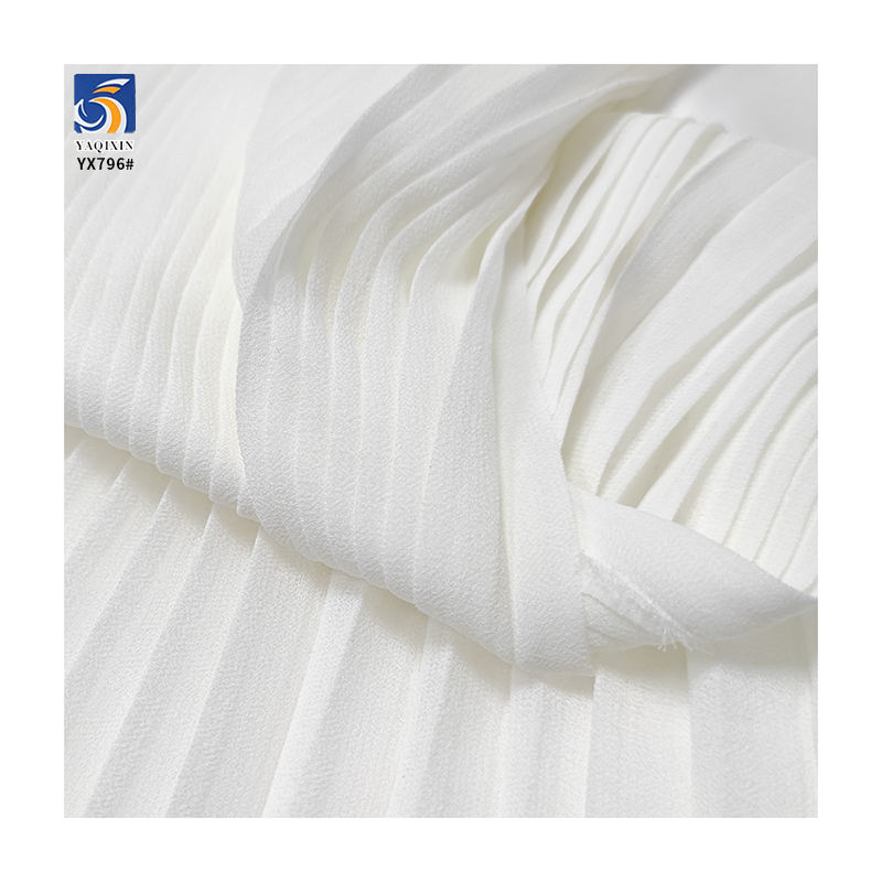 YX796 pleated chiffon fabric texture detail