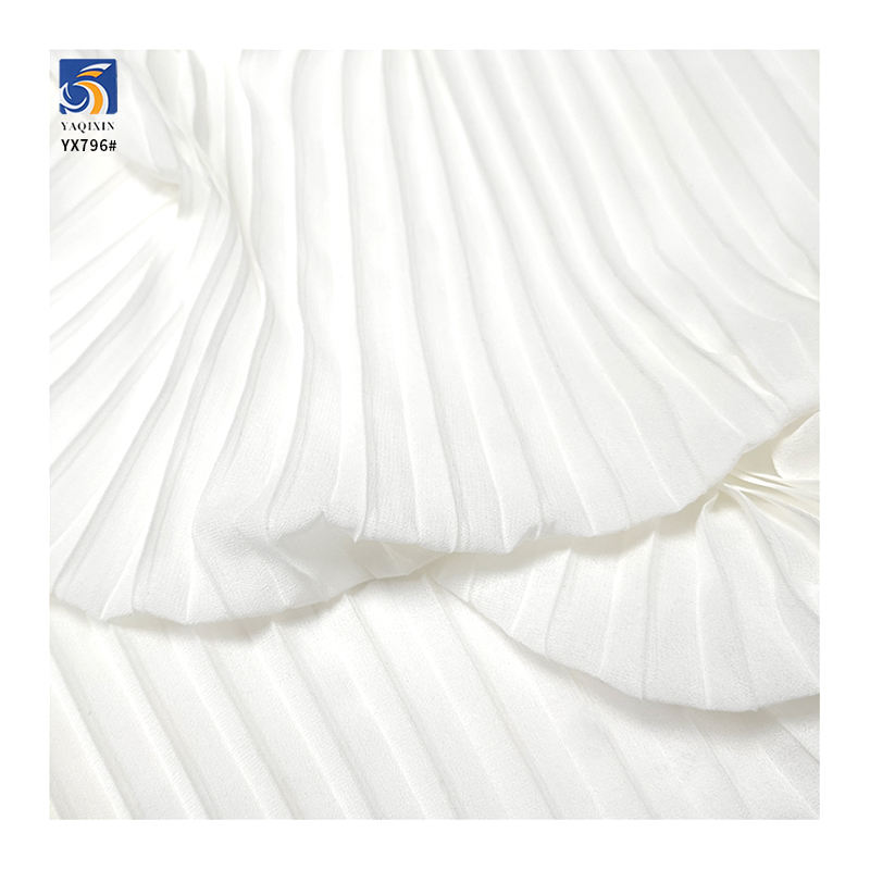 YX796 pleated chiffon fabric texture detail