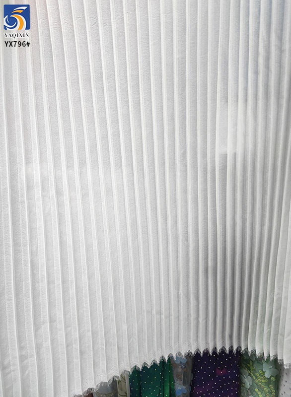 YX796 pleated chiffon fabric texture detail