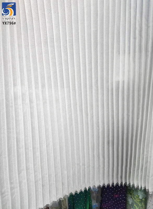 YX796 pleated chiffon fabric texture detail