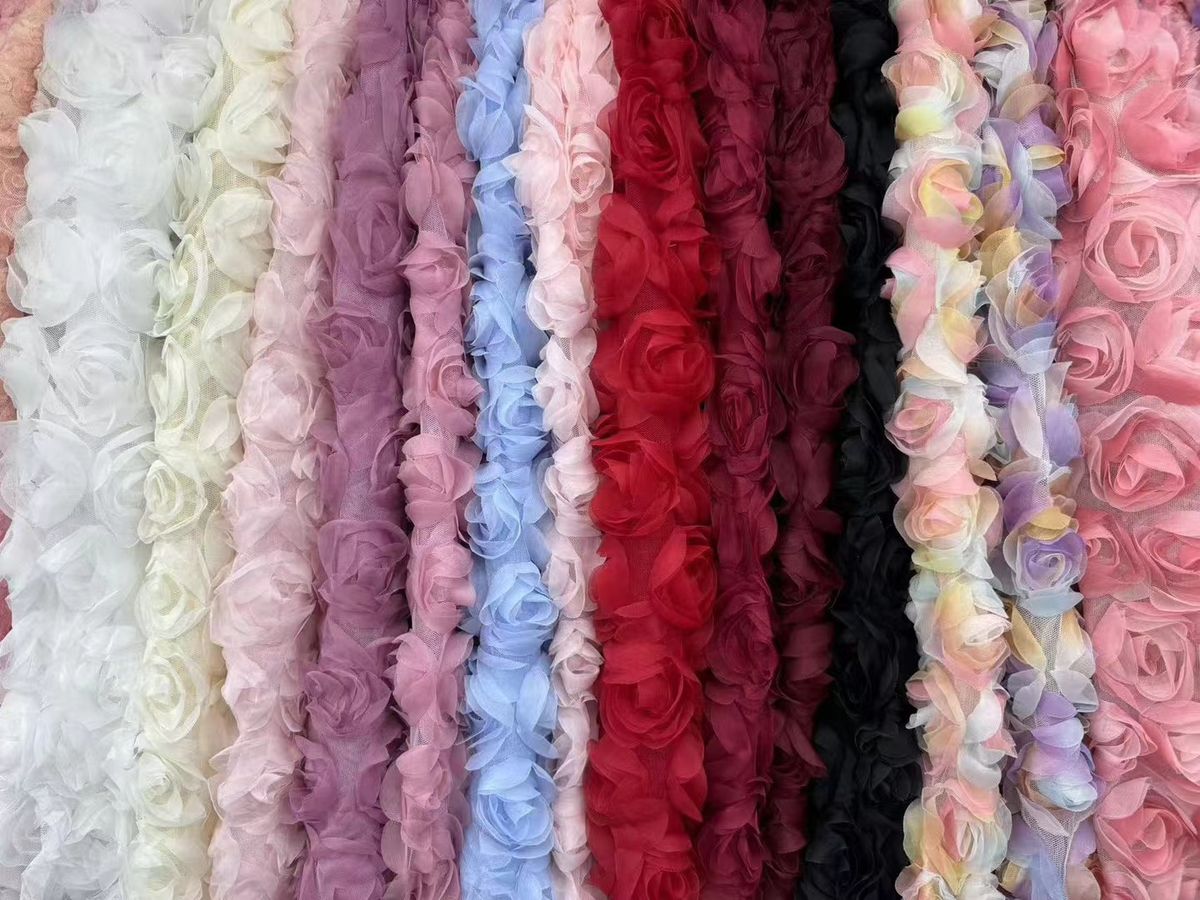 YX807 embroidered flower mesh tulle surface
