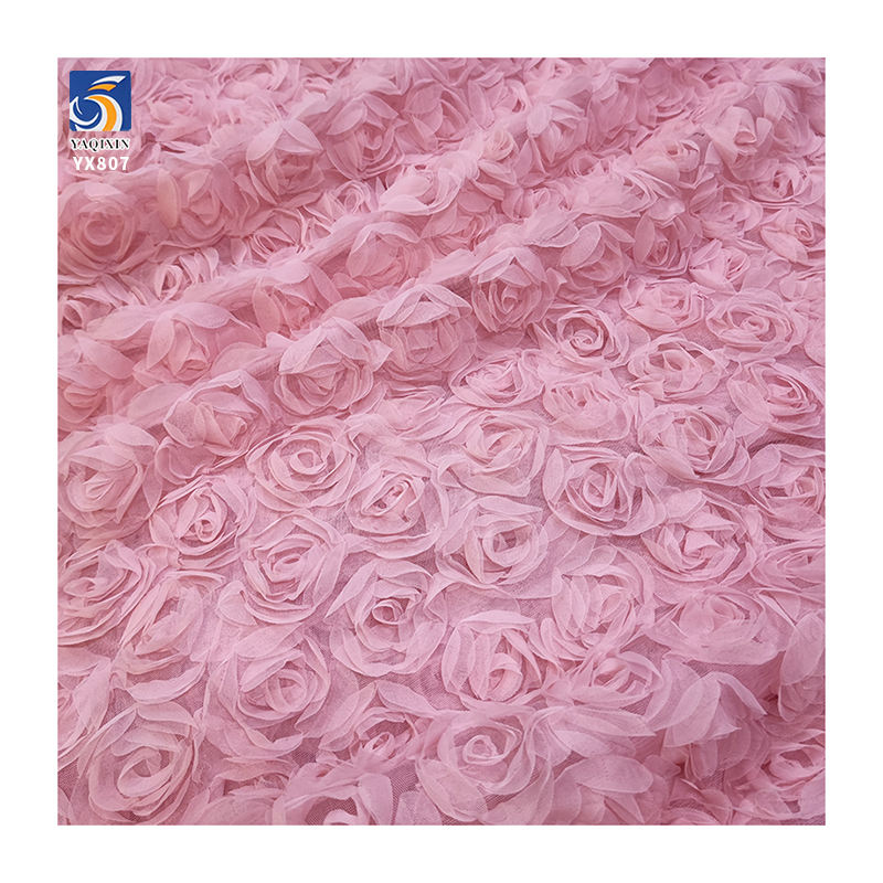 YX807 dimensional embroidery flower tulle drape