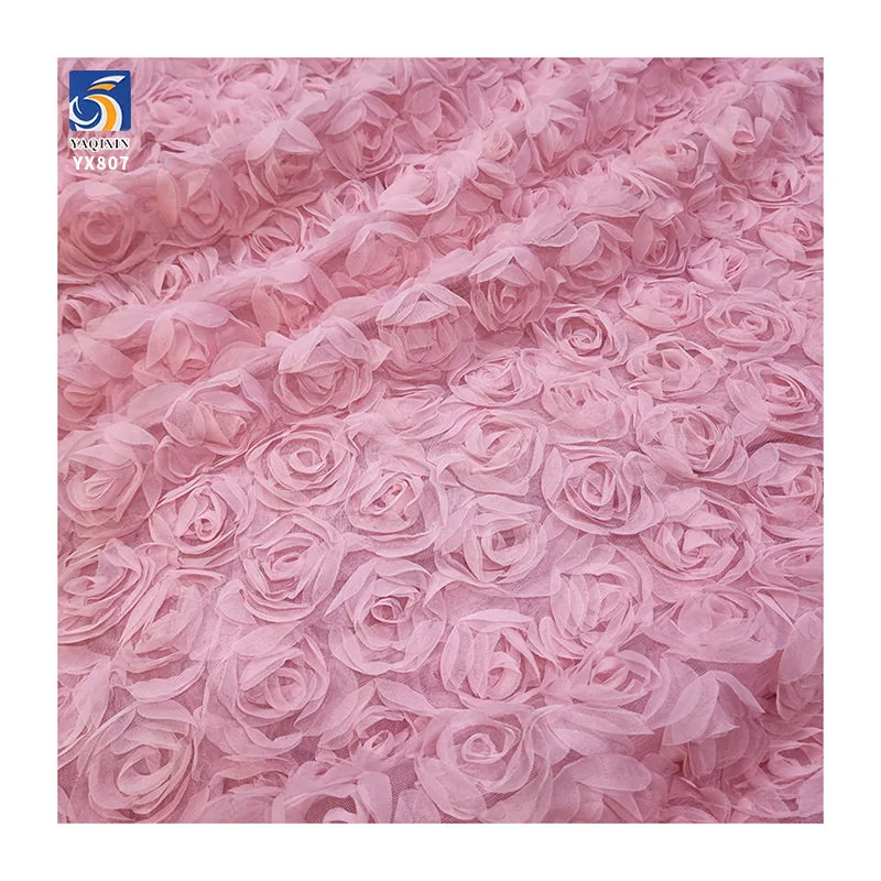 YX807 dimensional embroidery flower tulle drape