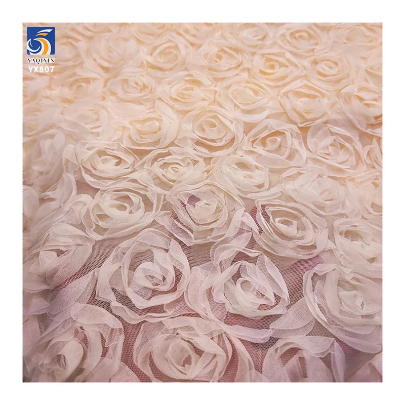 YX807 romantic 3D flower tulle apparel reference