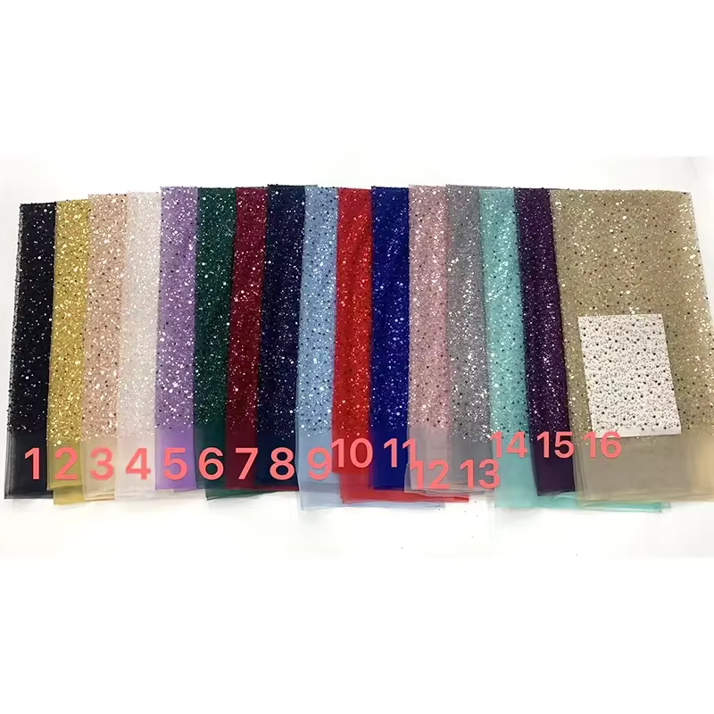 YX8866 additional glitter lace color reference