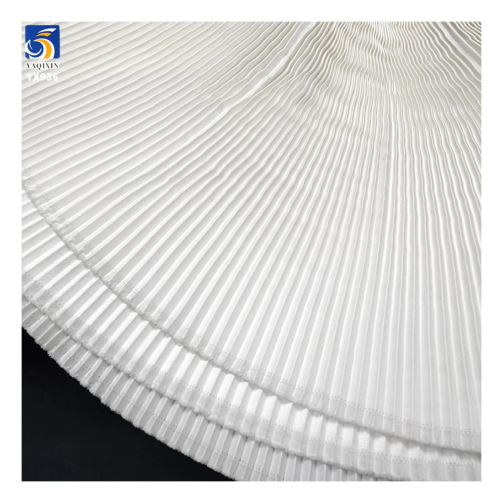 YX936 white pleated satin surface thumbnail