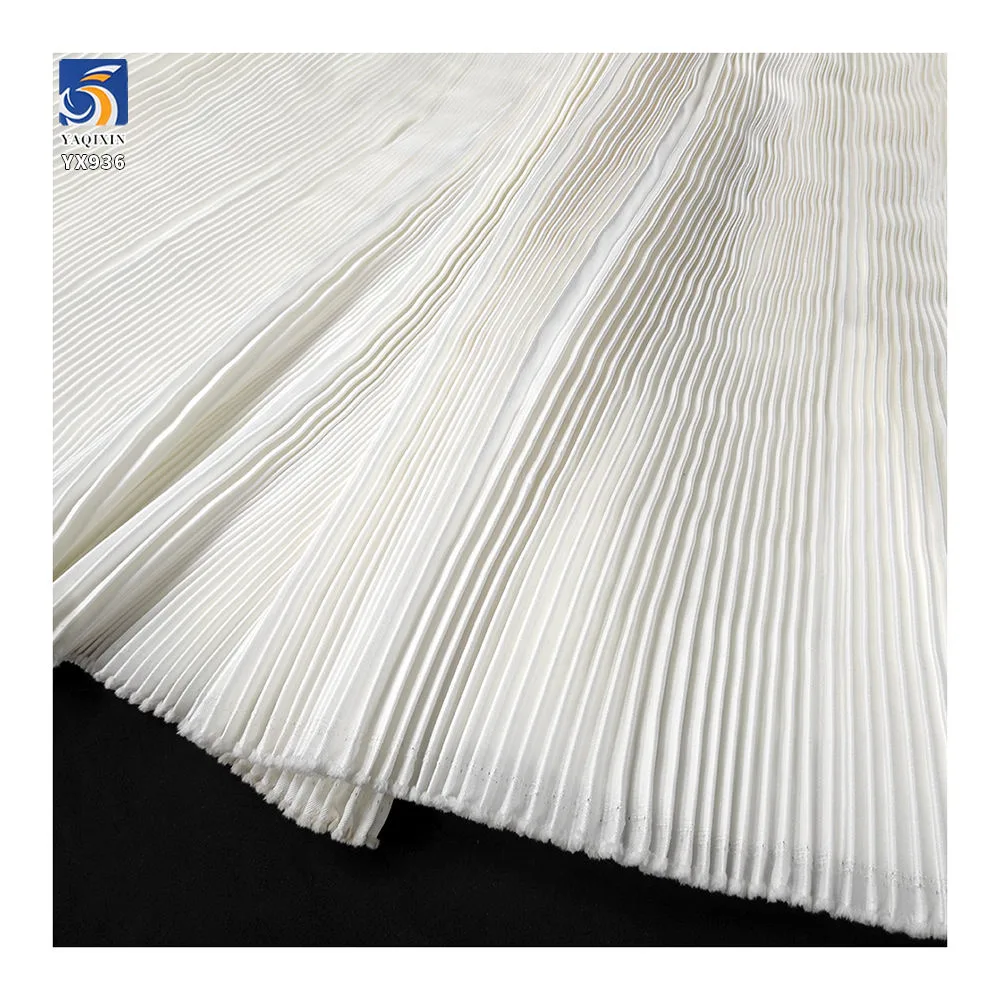 YX936 white satin pleated texture thumbnail