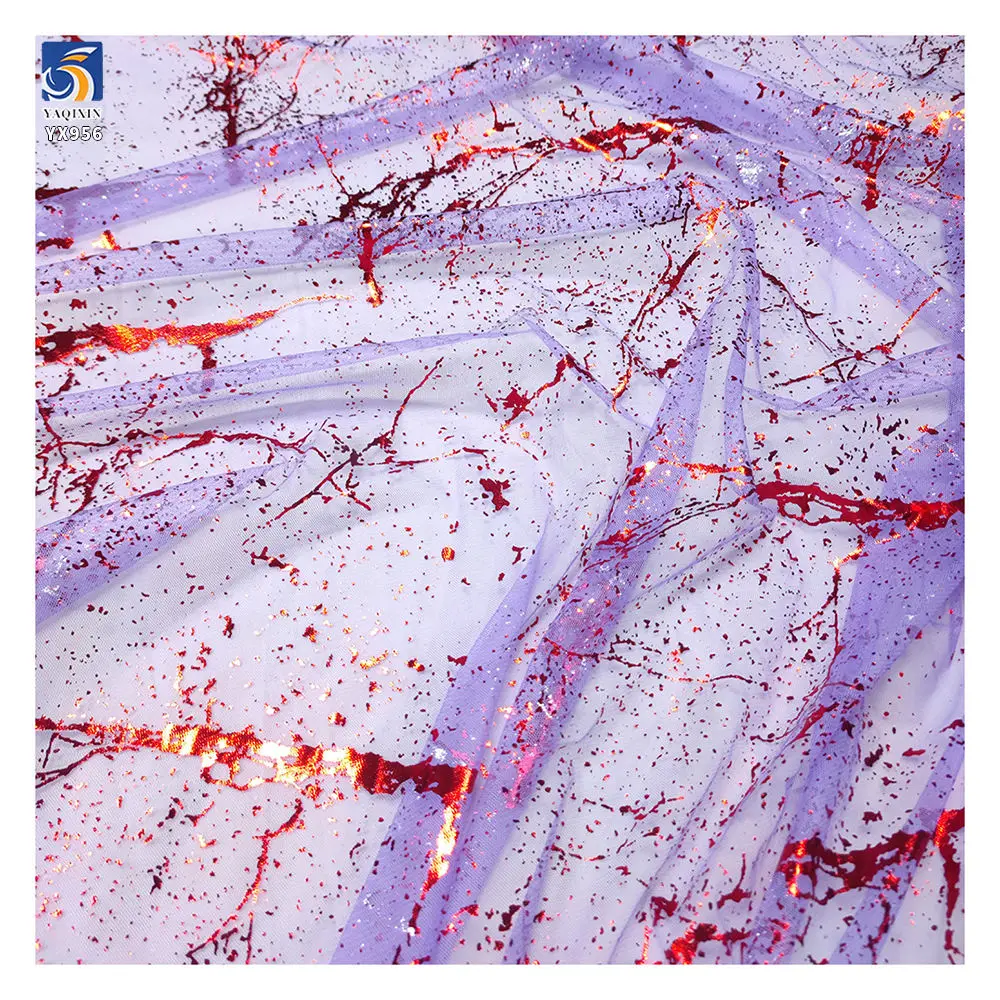 Lavender blood splatter foil tulle thumbnail
