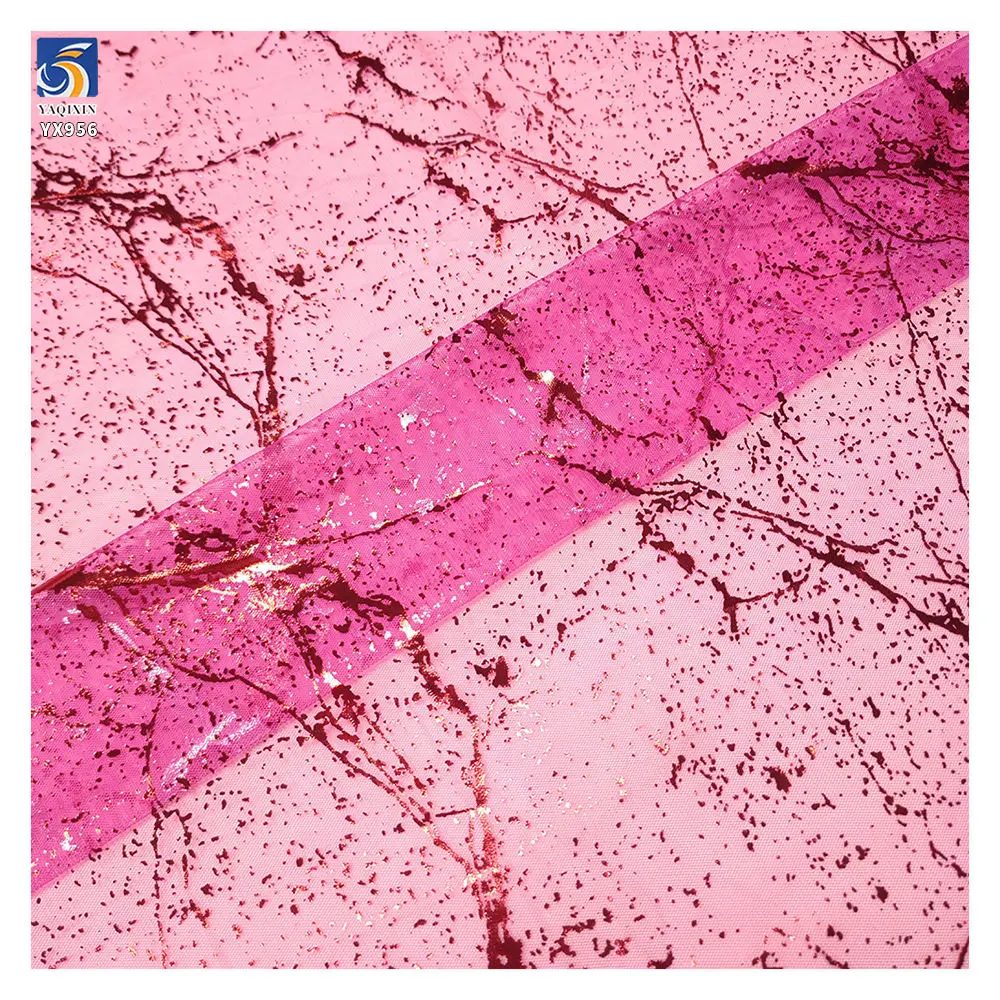 Pink blood splatter foil tulle thumbnail