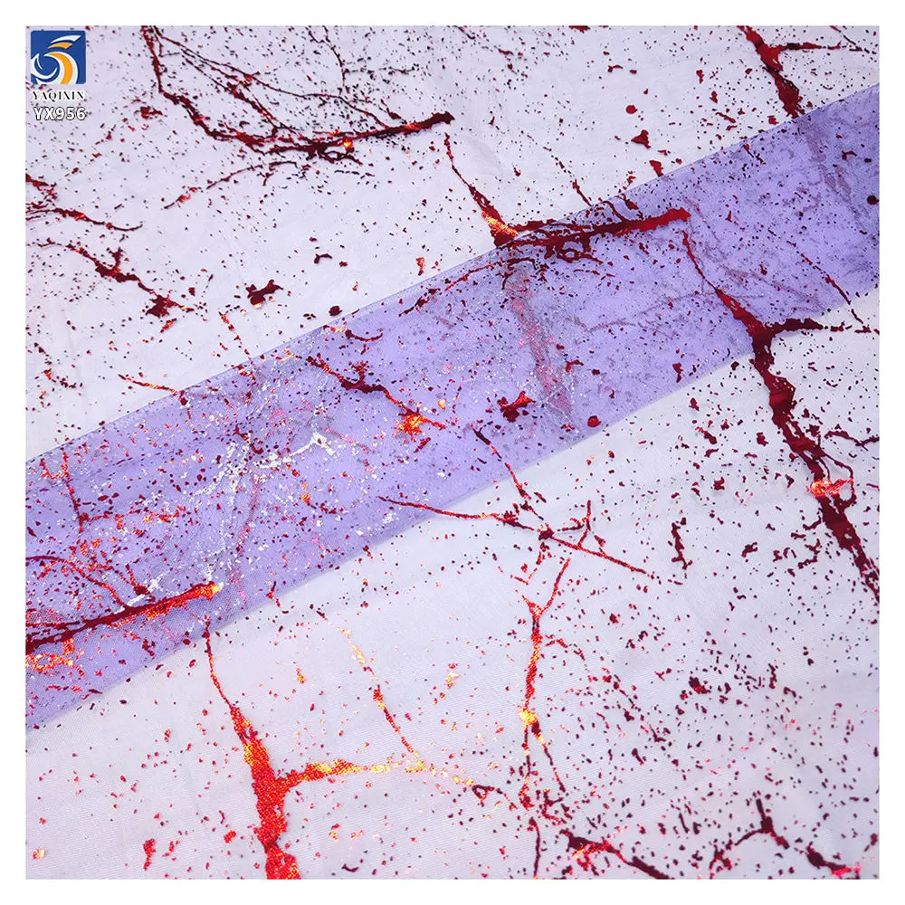 Purple blood splatter foil tulle thumbnail