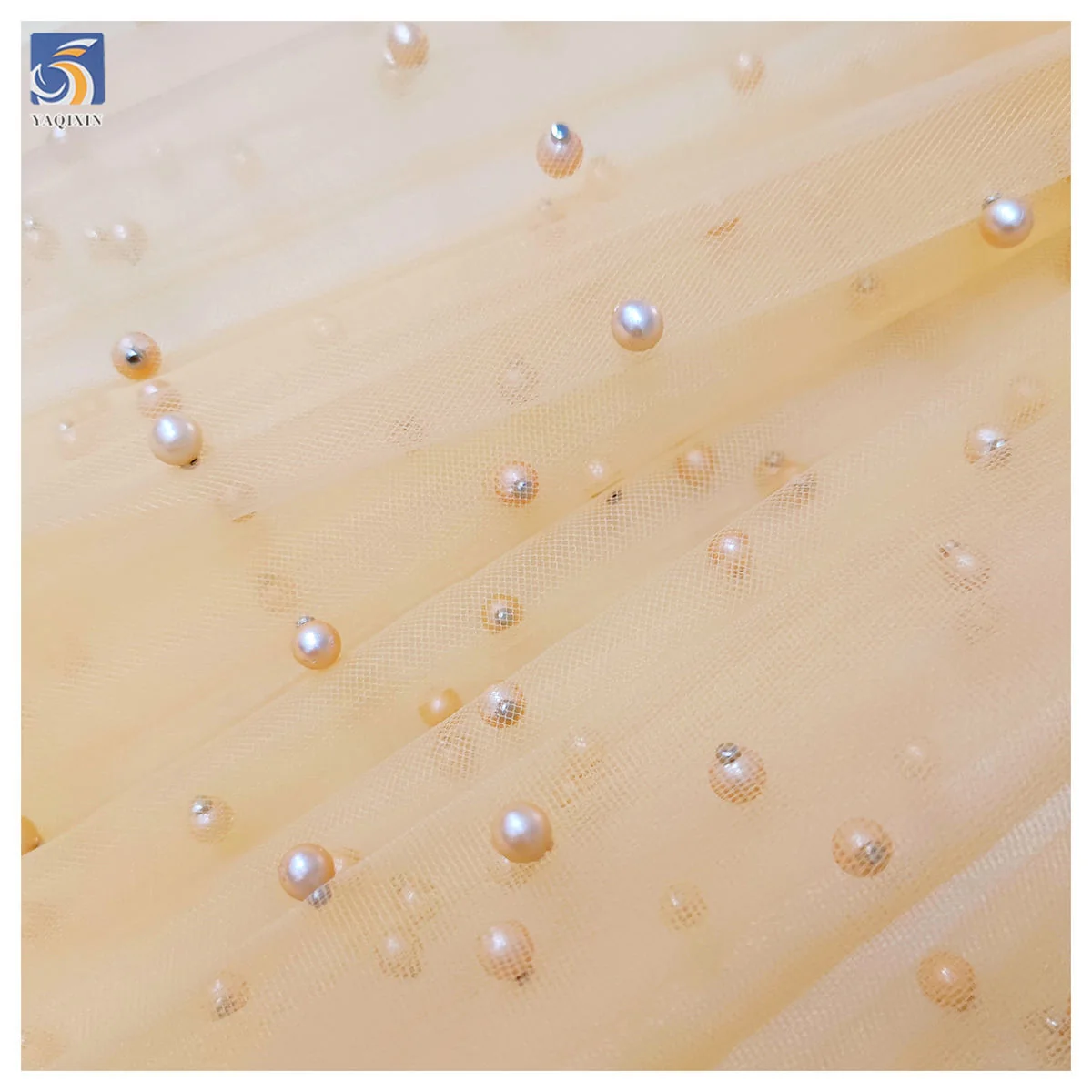 ZST001-2 light champagne pearls lace detail thumbnail