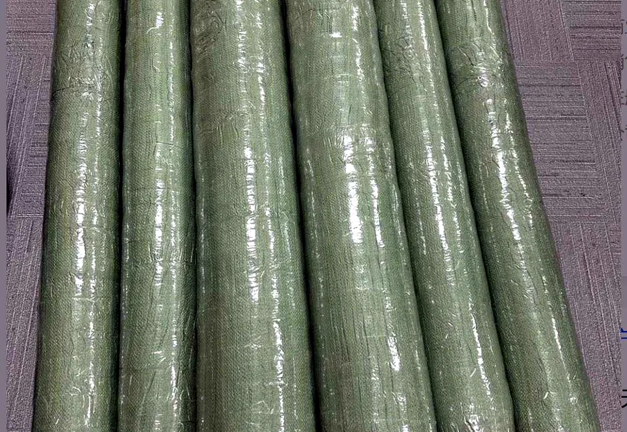 Wrapped fabric rolls ready for delivery
